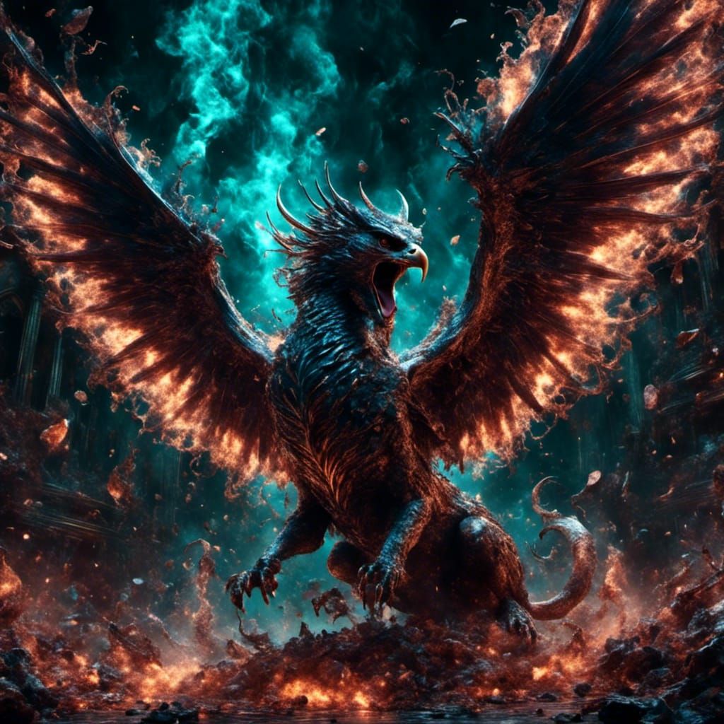 Catacombs Shattered by Eldrazi Overlord in Eerie Style