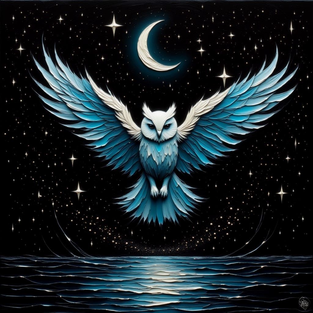 Moon Owl Night
