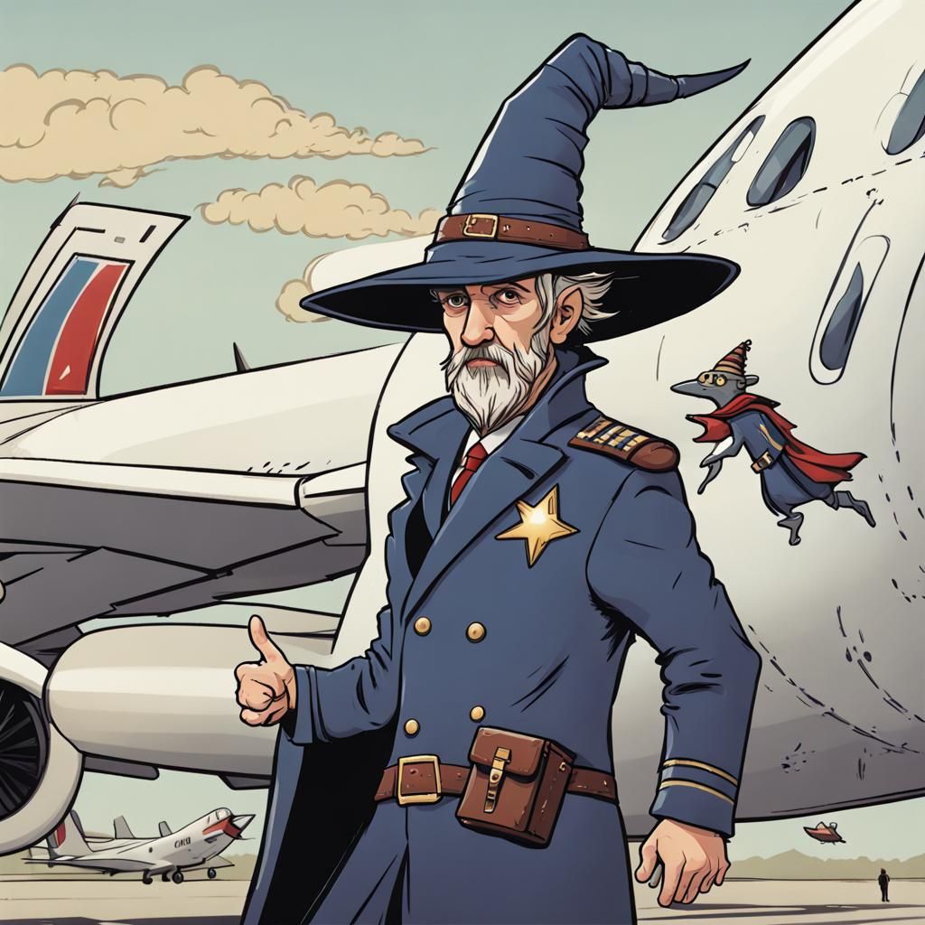 Pilot Kicks Pointy Hat Wizards Off Plane