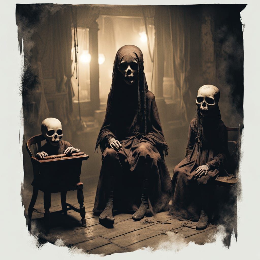 Eerie Children's TV Studio in a Vintage Gothic Style