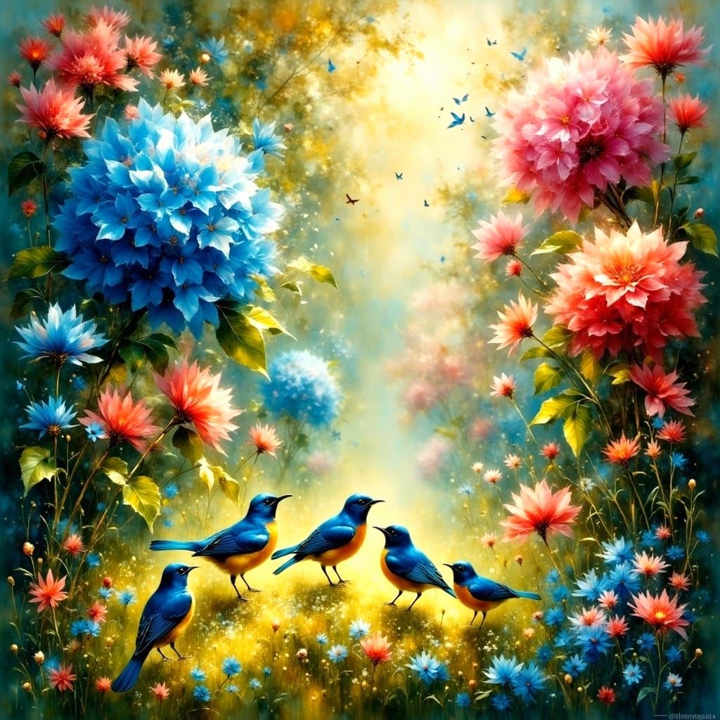 Surreal Cherry Blossoms in Ethereal Light