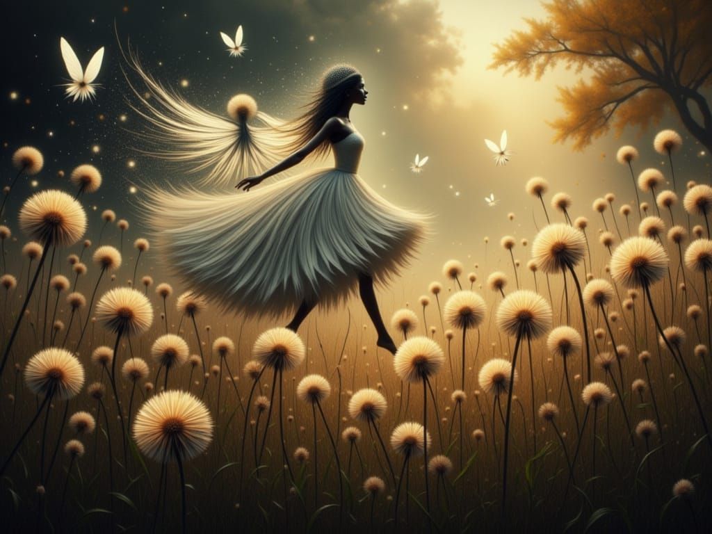 Whispering Dandelions in Dreamy Twilight