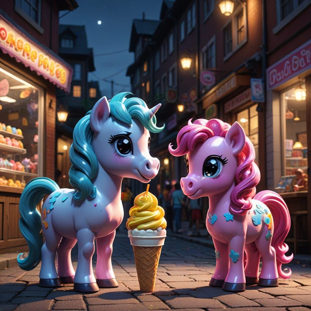 Hyperrealistic My Little Ponies Enjoy Colorful Candy Treats