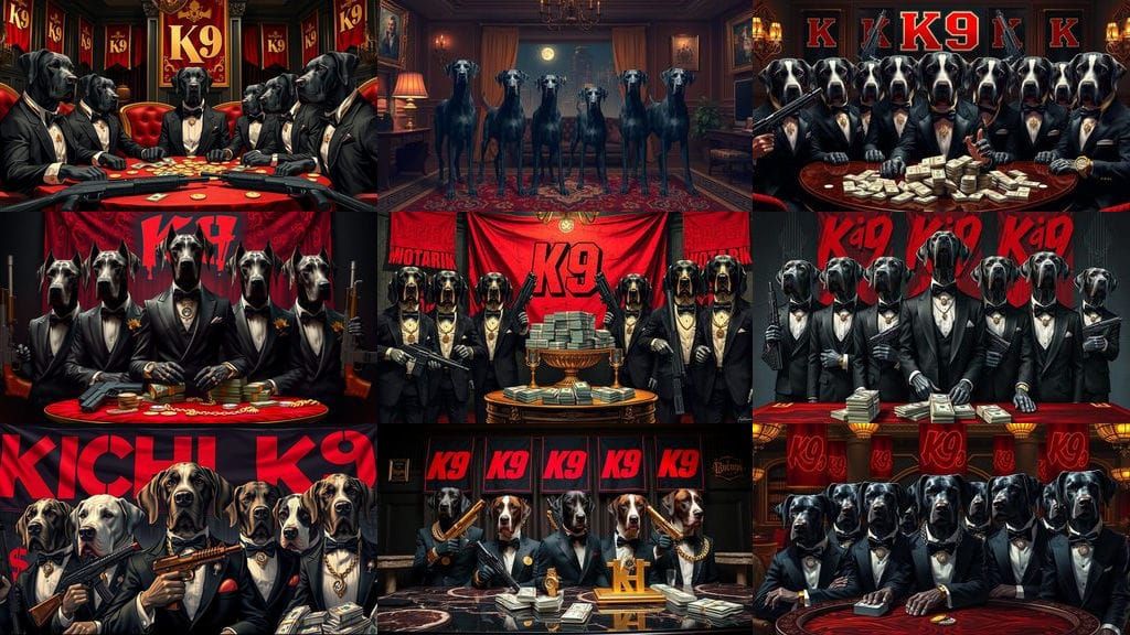 Mafioso Great Danes: Luxury Canines with Guns and Jewels