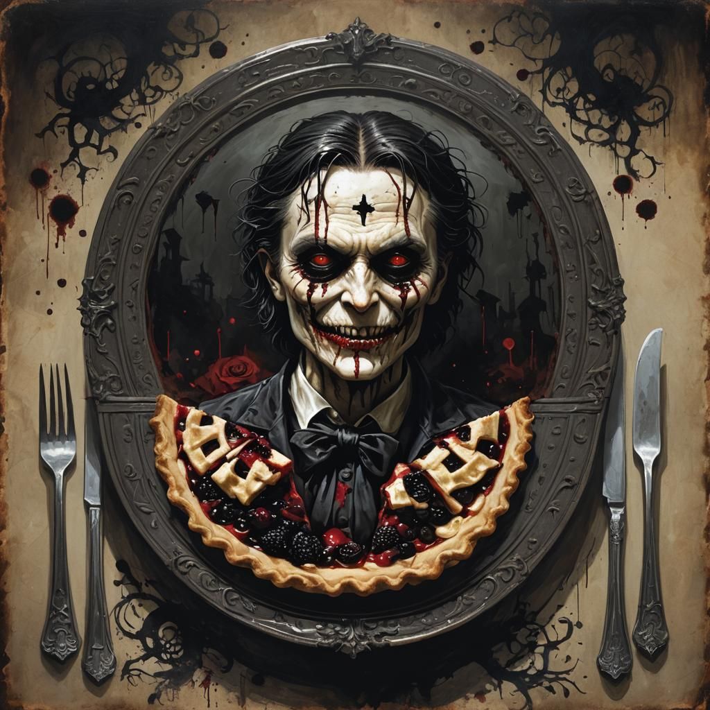 Sinister Gothic Pie, Greg Rutkowski Style