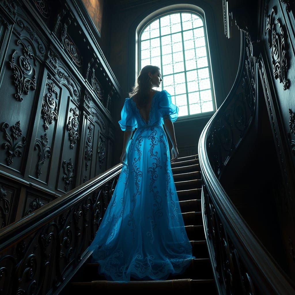 Ethereal Palace Ascension in a Mystical, Opulent Setting