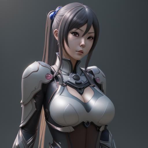 Lovely Japanese Superheroine in 3D Anime Style