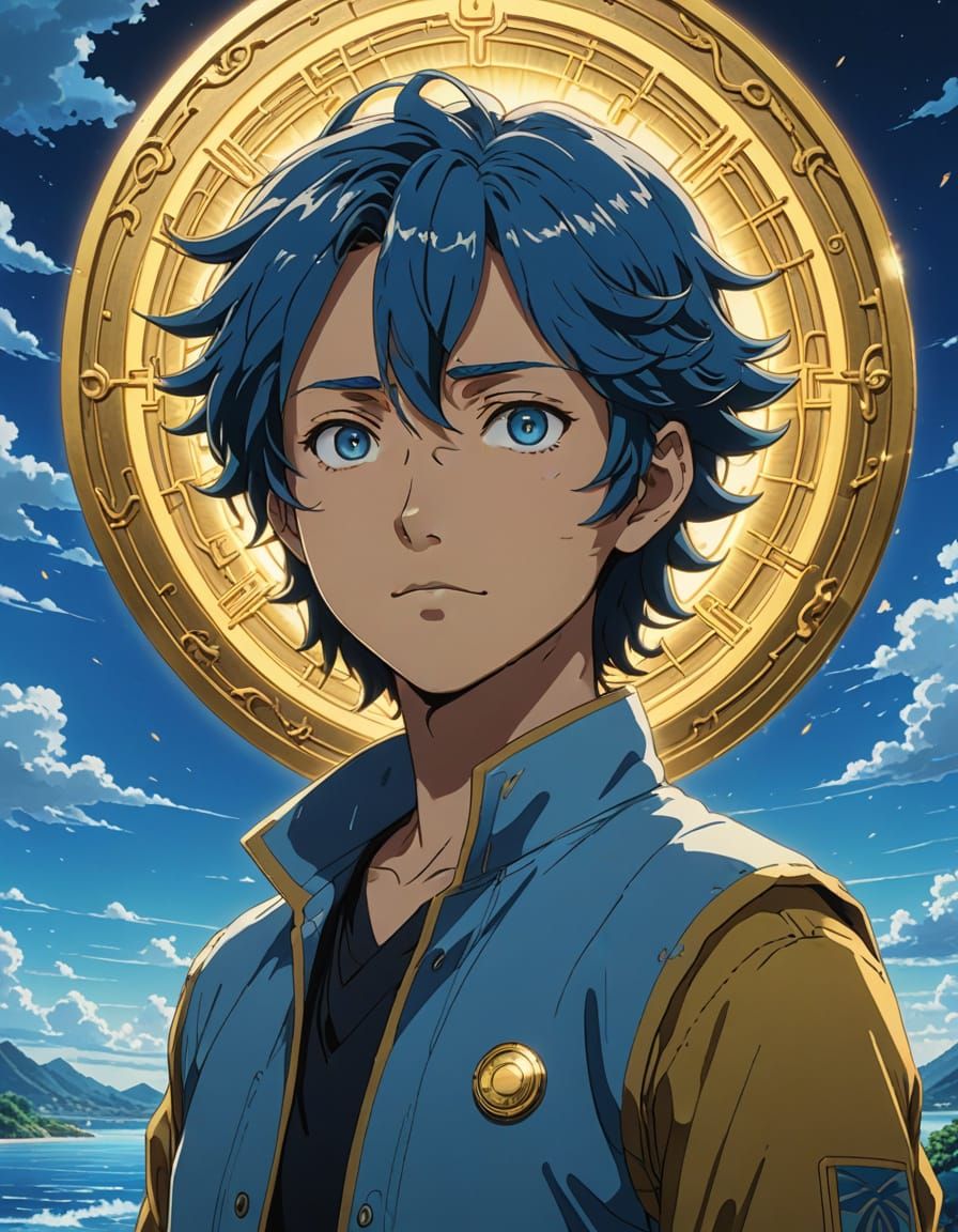 Anime Hero Rem Lezar in Makoto Shinkai Style