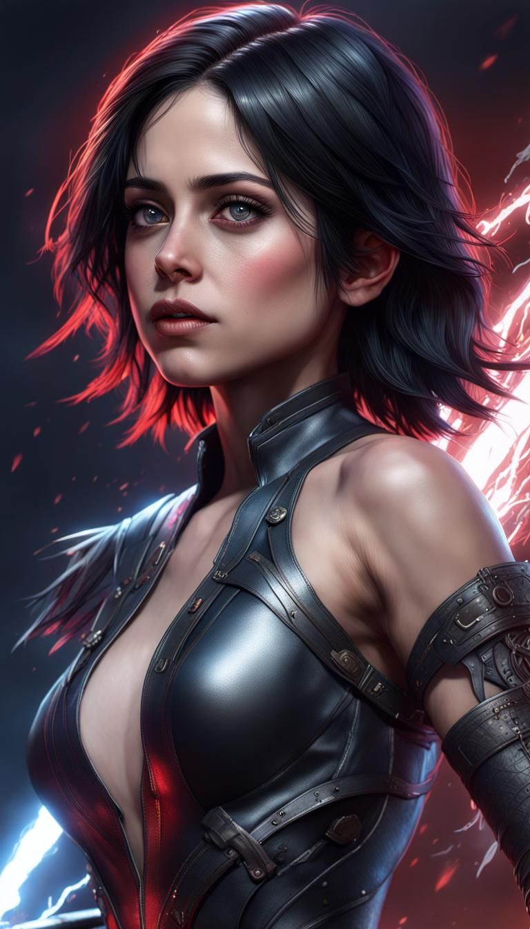Alita: Battle Angel Portrait in Hyperrealistic Style