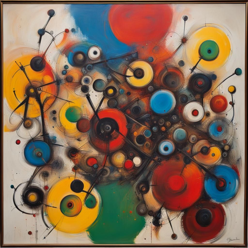 Kinetic Sculpture in Vivid Oils, Tinguely Style