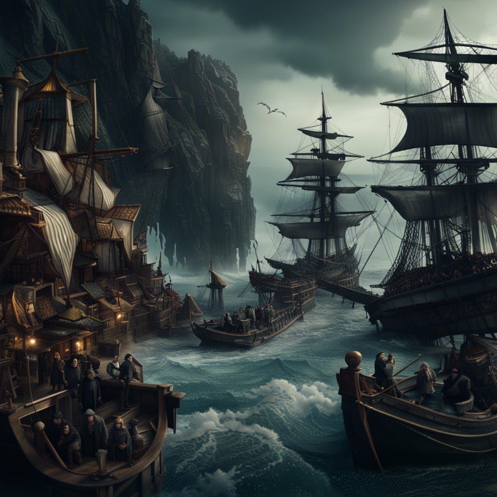 Penguin Pirates: Epic Cinematic Digital Painting