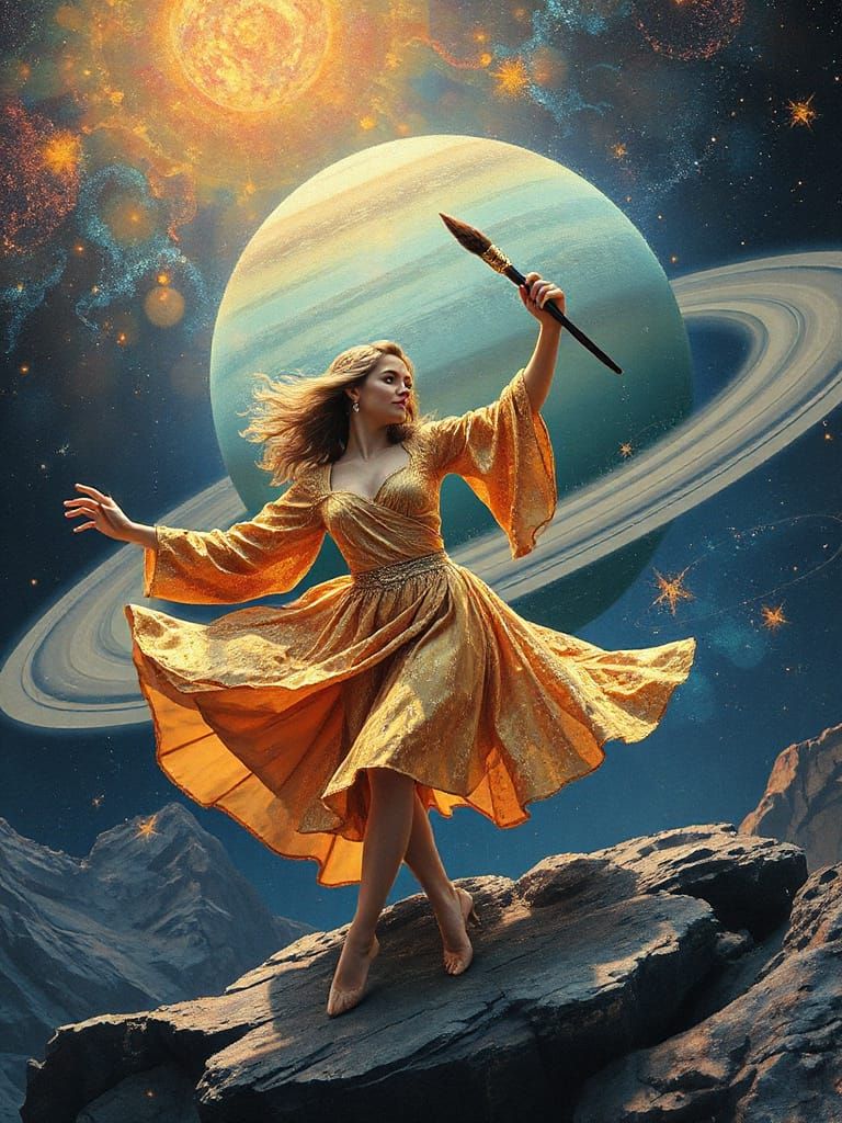 Celestial Calligrapher Inscribes Saturn's Rings