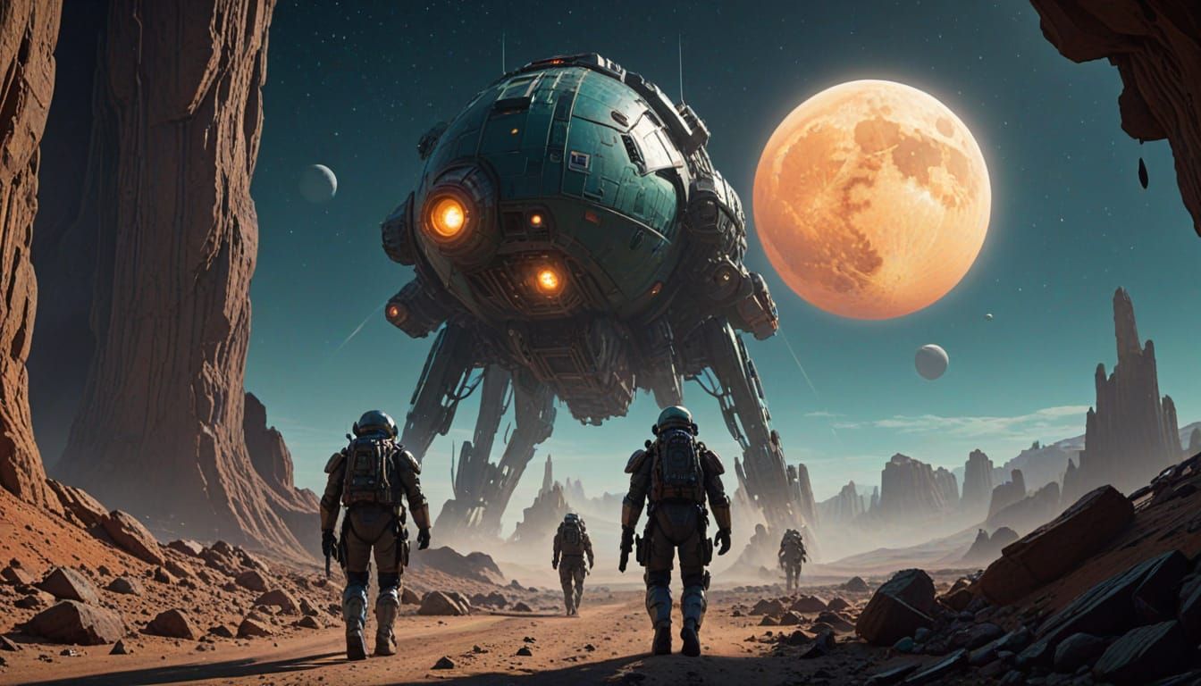 Space Infantry Soldiers Emerge onto a Harsh Alien Planet in ...