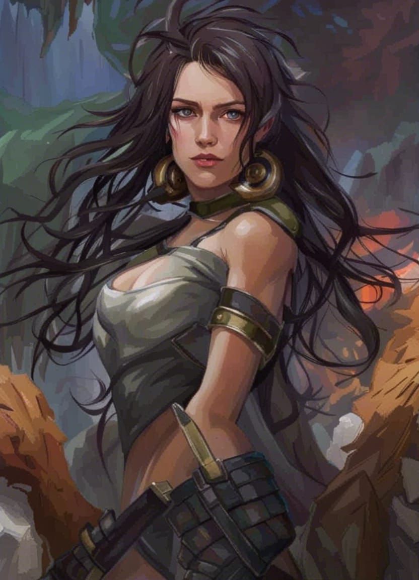 Female Centaur Archer with Longbow: Artistic Portrait