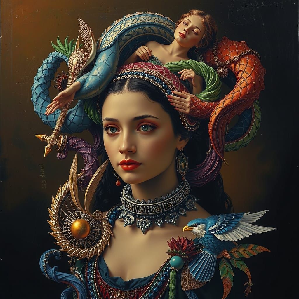 Masterpiece Painting of Beauty and Truth