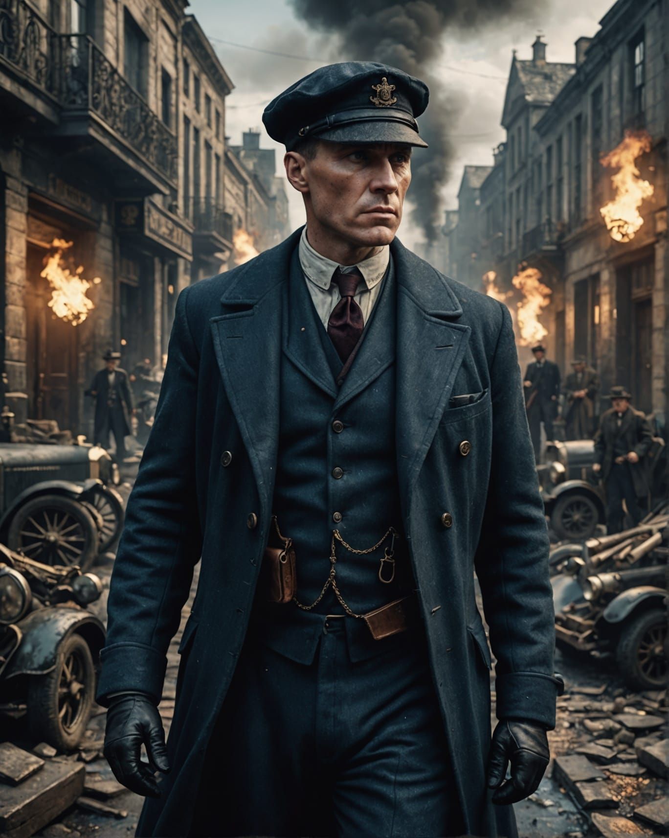 Tommy Shelby's Fury: Detailed Matte Painting in Casino