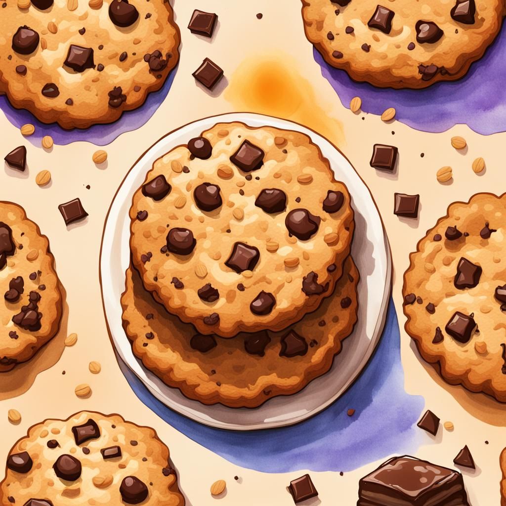 Delicious Chocolate Chip Cookie Food Photography