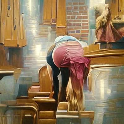 Twerking in Church: Oil Painting by James Gurney
