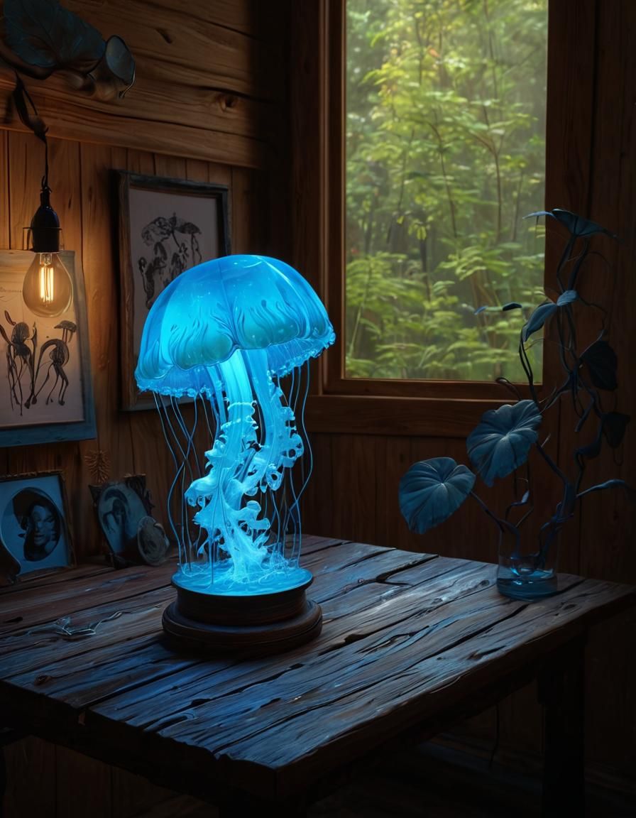 Jellyfish lamp