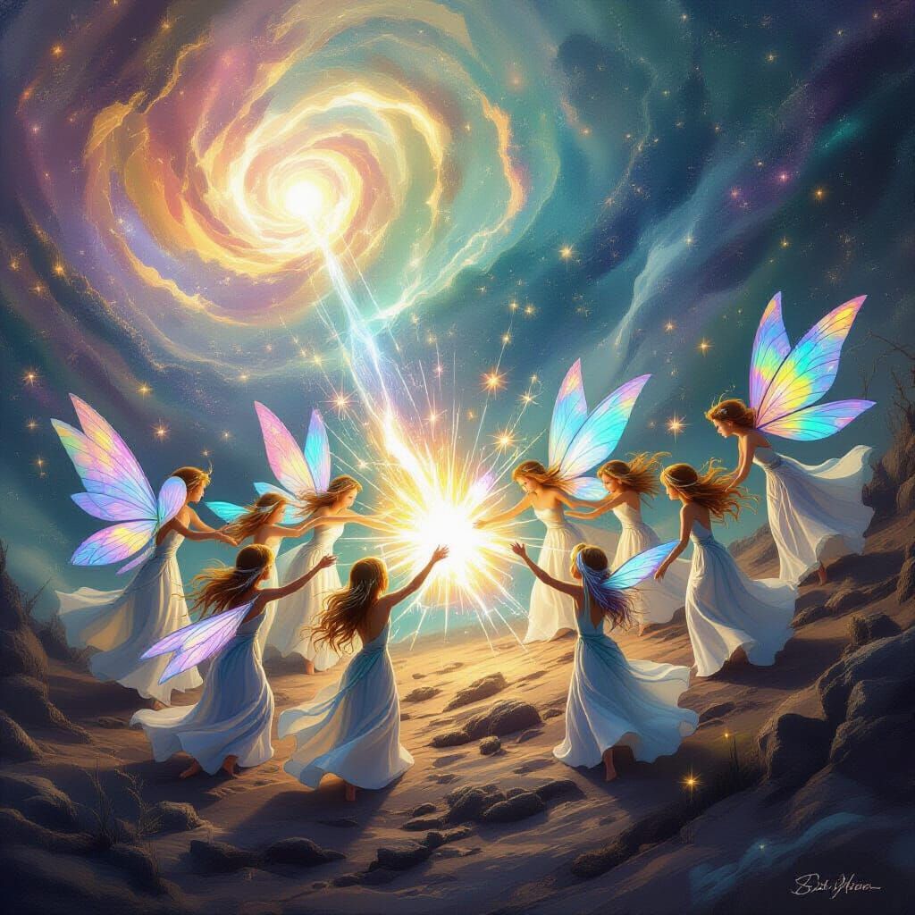 Fairies Heal a Wounded Planet with Cosmic Light