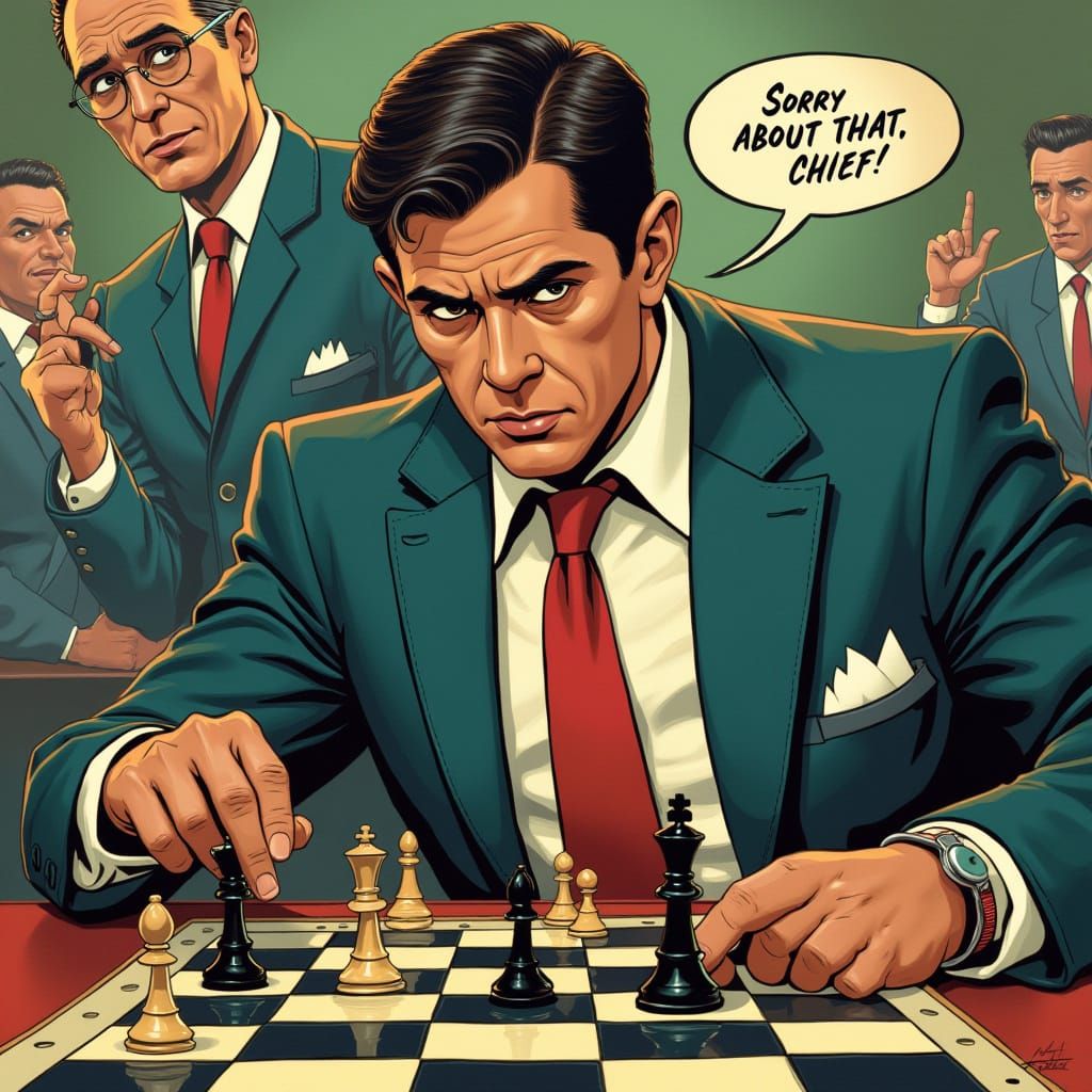 Retro-Futuristic Spy Checkmate