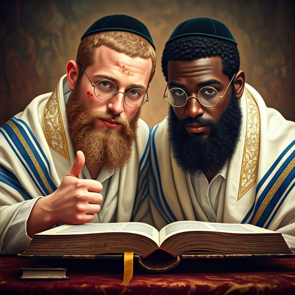 Young Scholars Study Torah in Ornate Detail