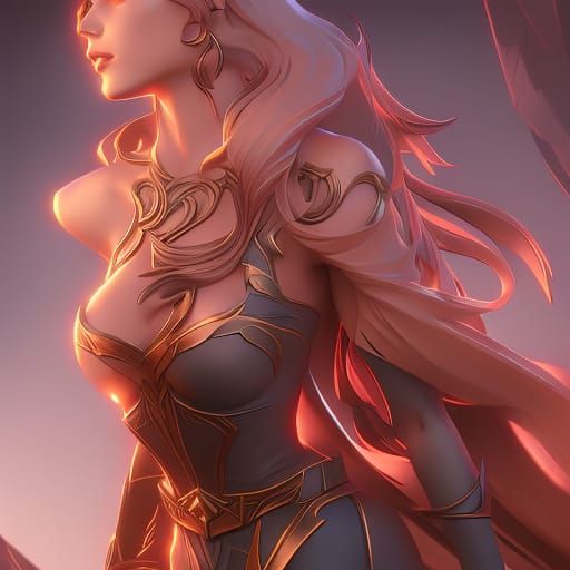 Raven and Wolf Portrait in Hyperdetailed Style