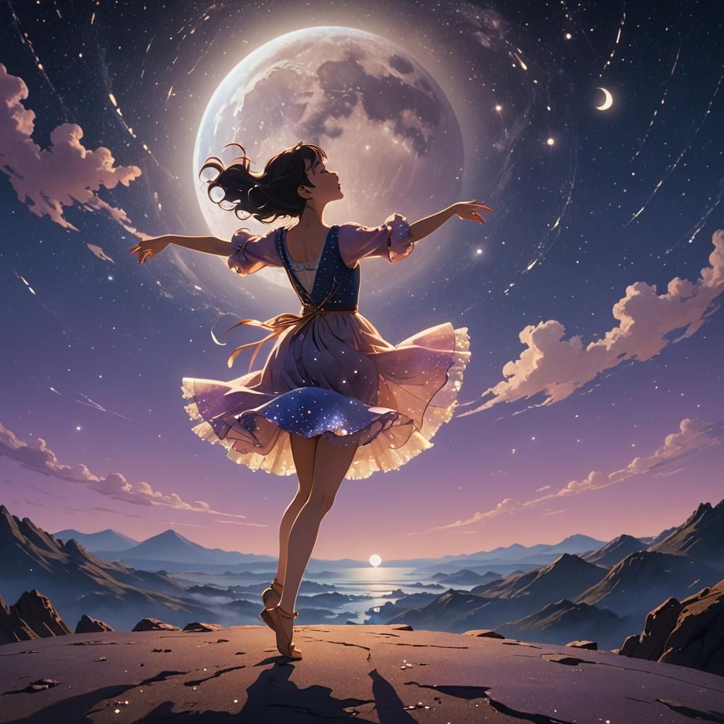 Magical Moonlit Dance at Earth's Edge