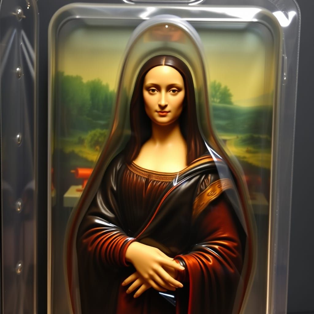 Mona Lisa as a Colorful Action Figure