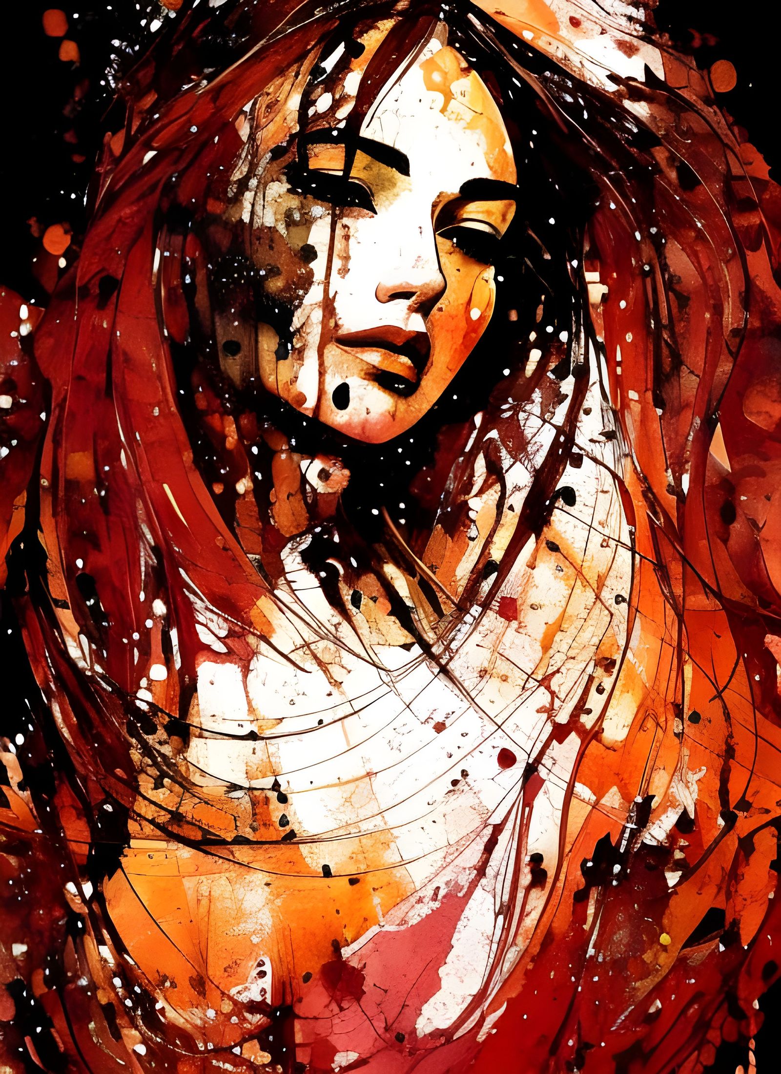 Coffee Splatter Portrait