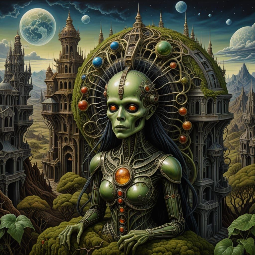 Surreal Post-Apocalyptic Landscape in Imperial Colors