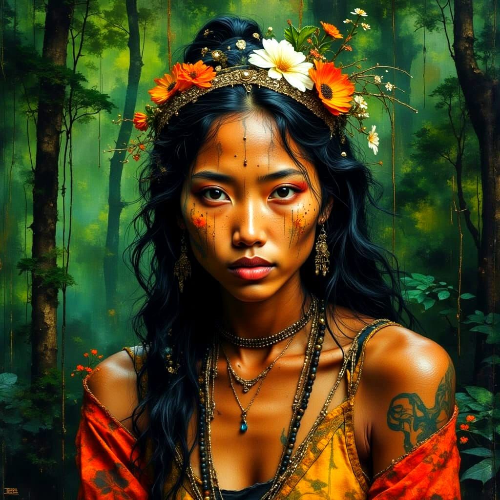 Amazon tribe woman