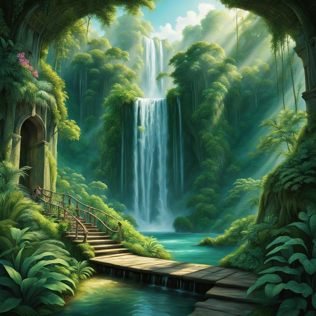 Ancient waterfall 🏞🌺