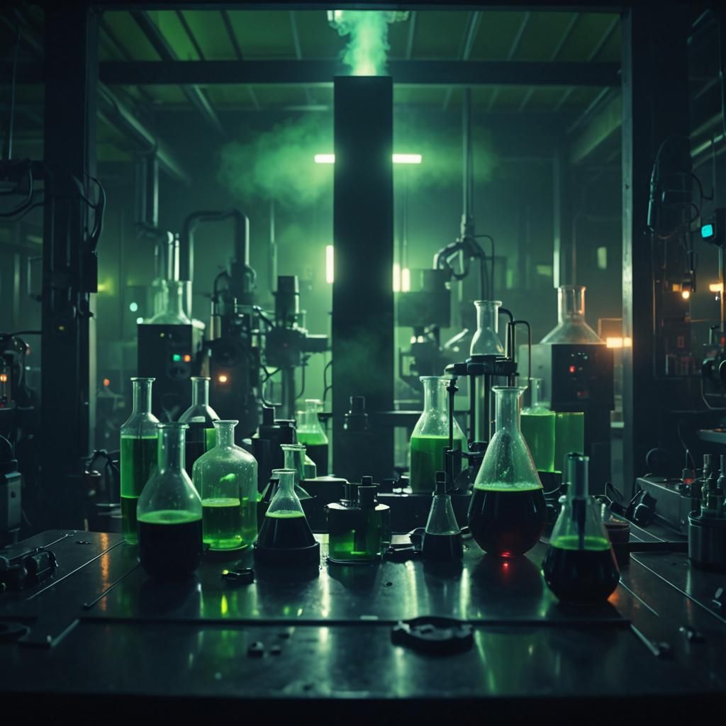 Futuristic Industrial Laboratory in Cinematic Style