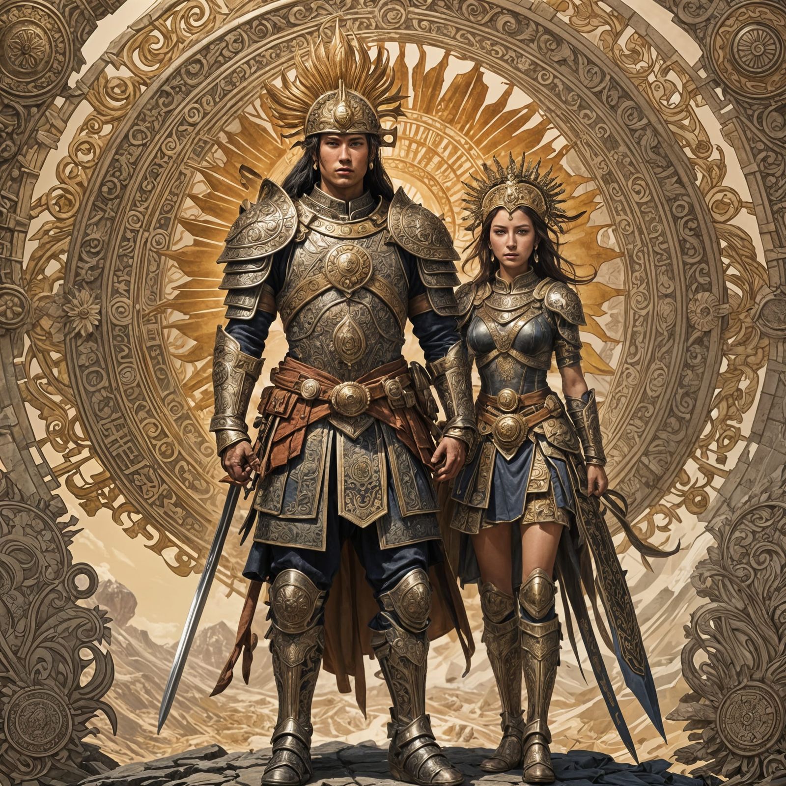 Sun Warriors in Intricate Armor
