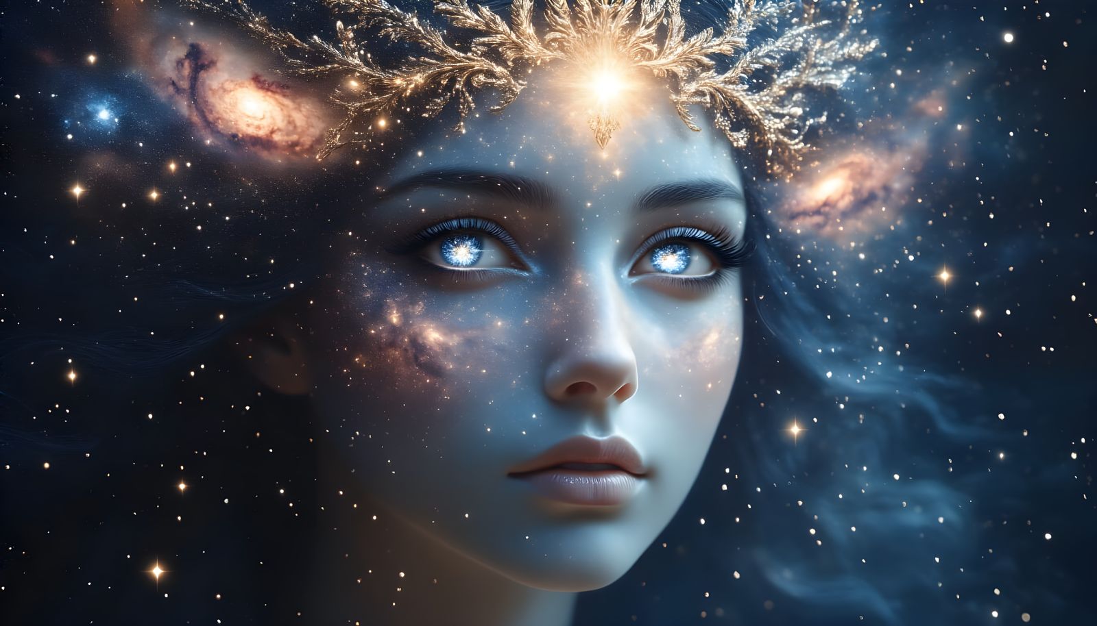 Stardust Goddess with Galaxy Crown
