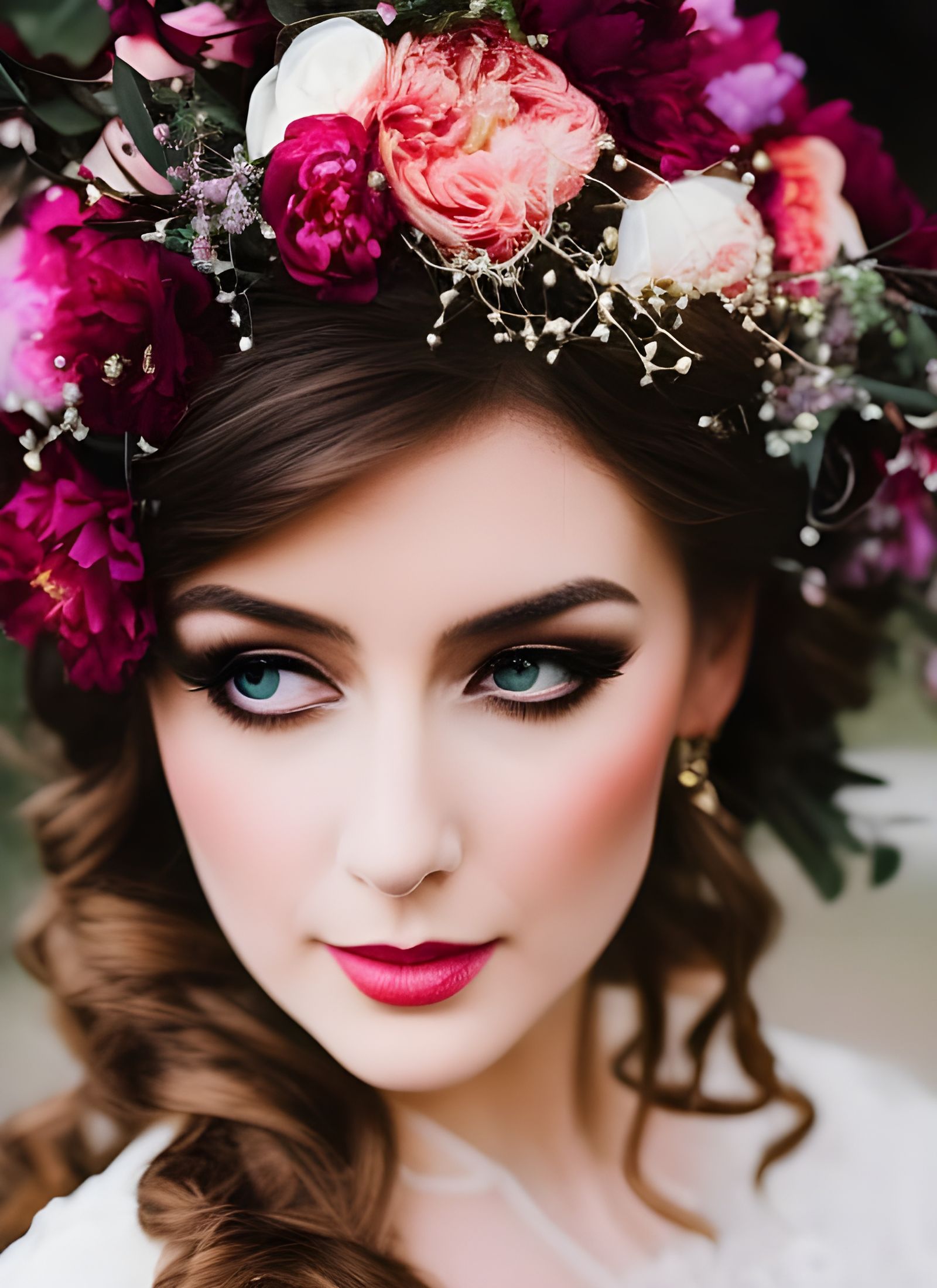 Flirty girl with amorous look