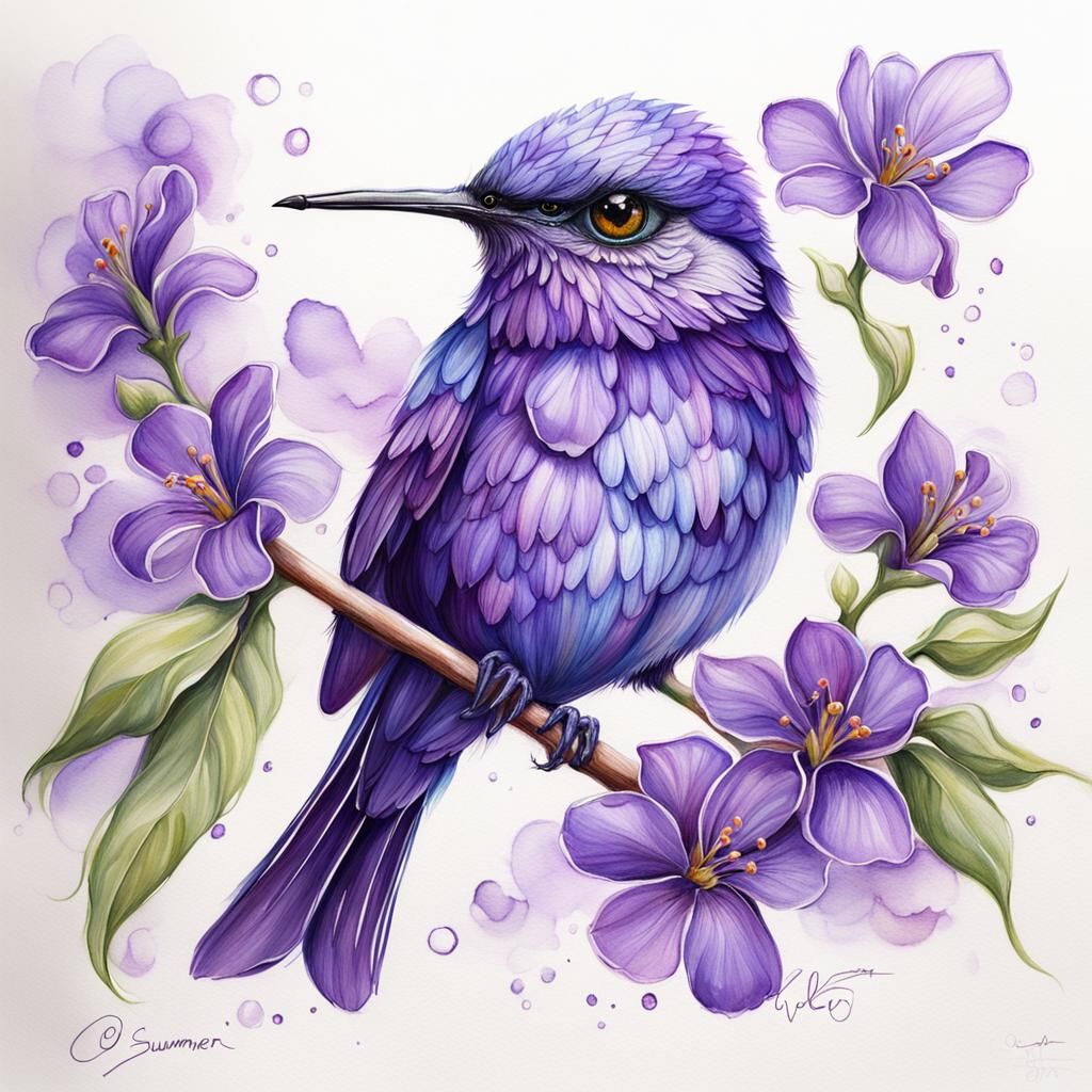 Violet Sabrewing in Prismatic Bloom