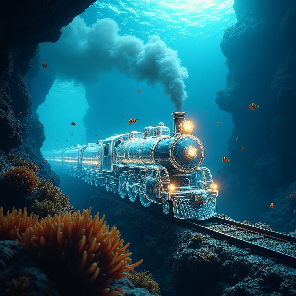 Glowing Glass Train Unveils Oceanic Secrets