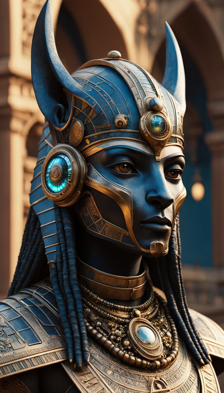 Personnages Egypte ancienne à têt...