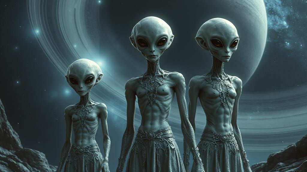 Saturnian Aliens in Cosmic Nebulae