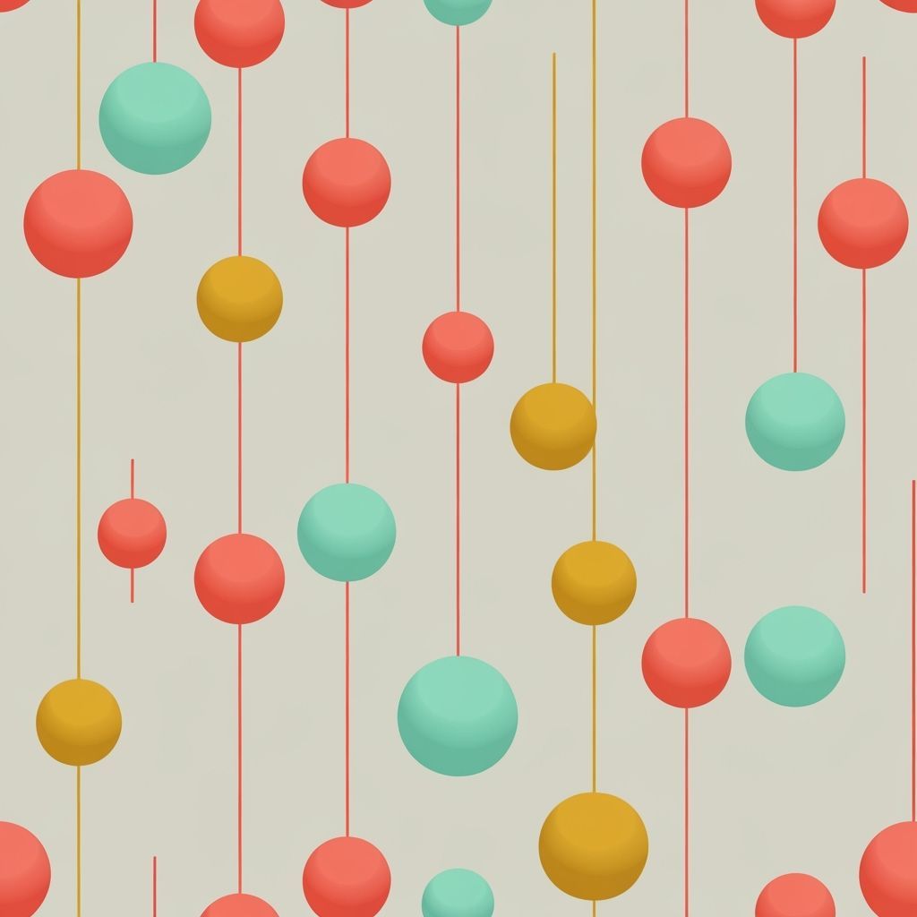 Playful Modernist Mobile Art with Geometric Shapes