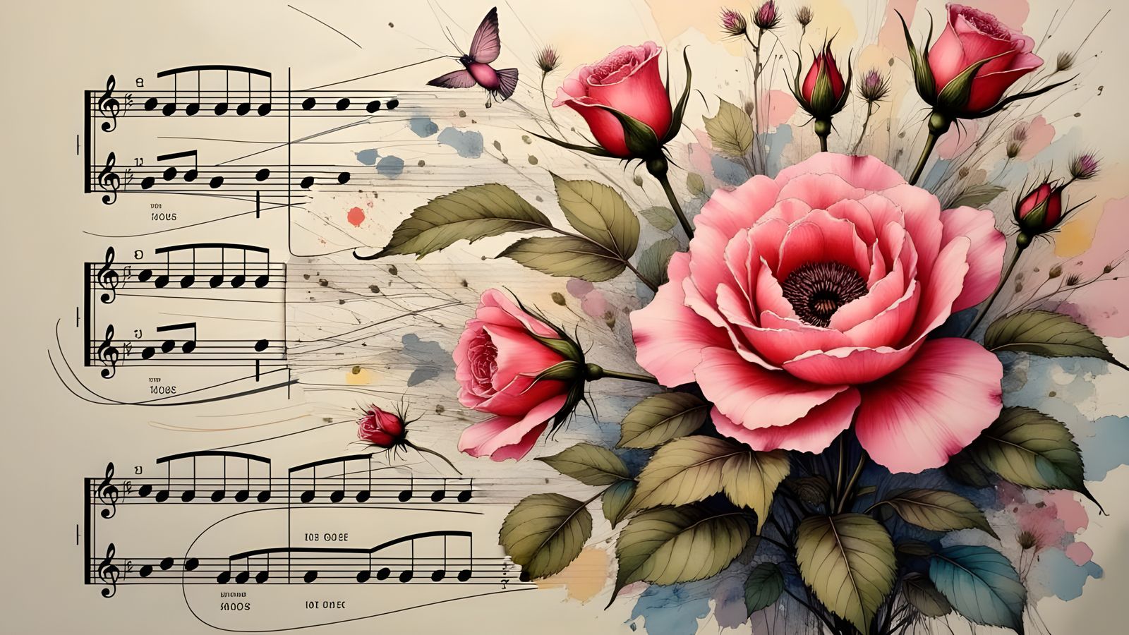 Roses and Experimental Music in Geometric Style