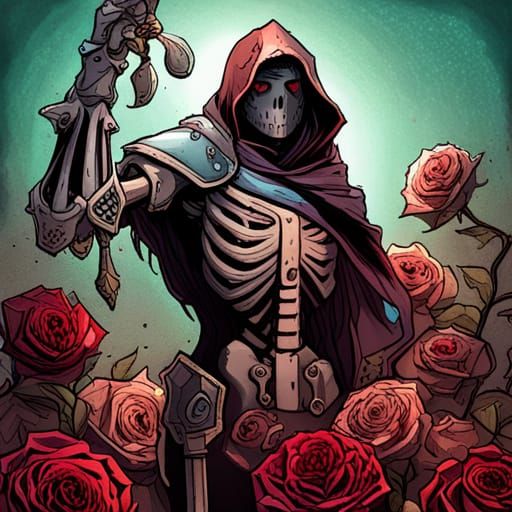 Undead Knight in Rose-Covered Armor
