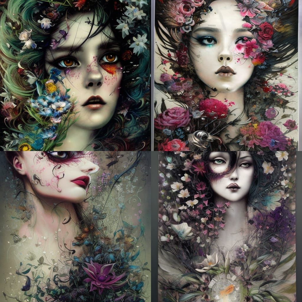 Sinister Lily Flower, Digital Art Style