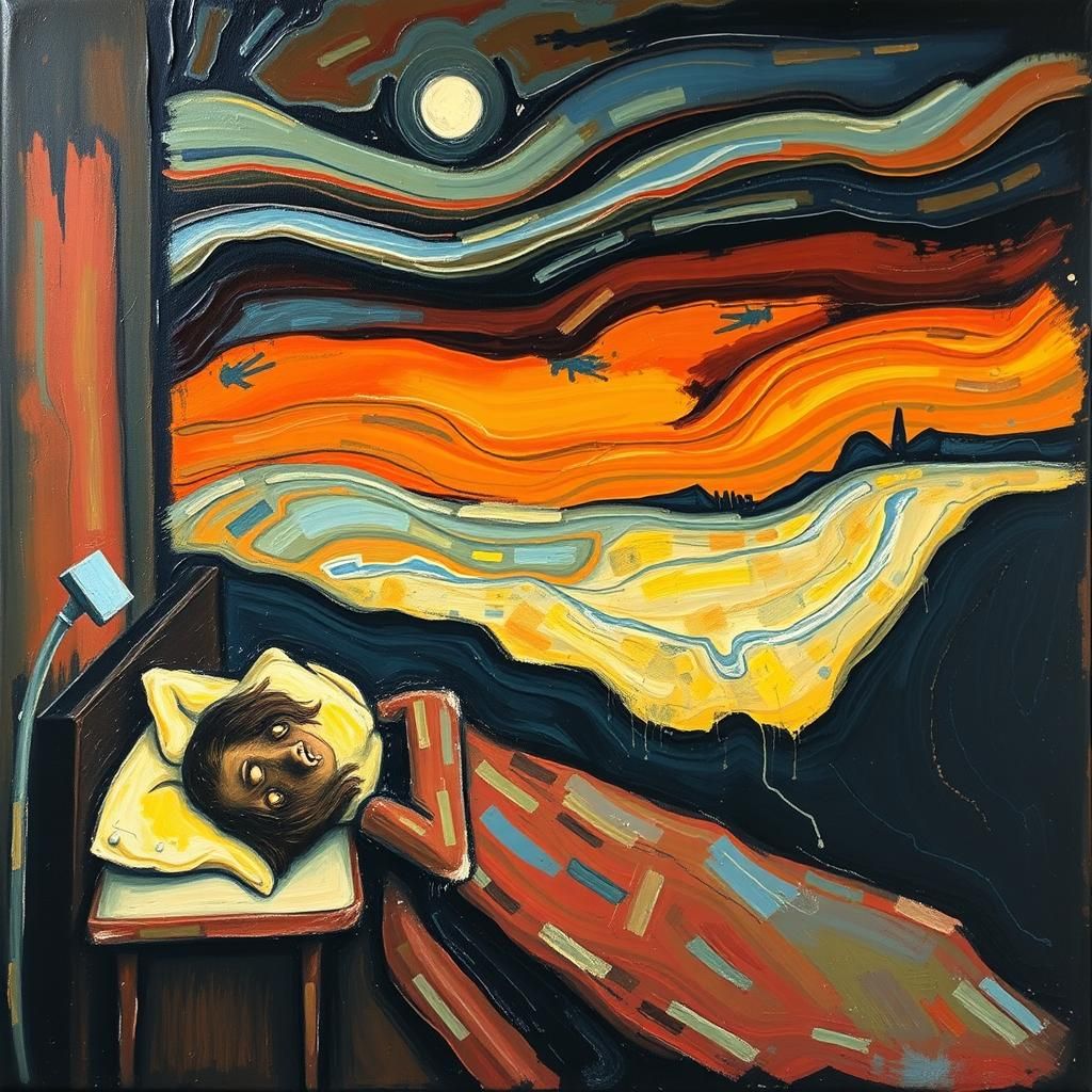 Insomnia: Post-Impressionist Painting in Symbolist Style