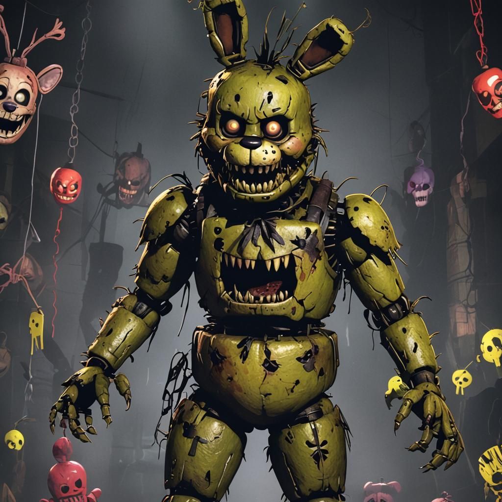 Extremely Scary Springtrap from Five Nights at Freddy's