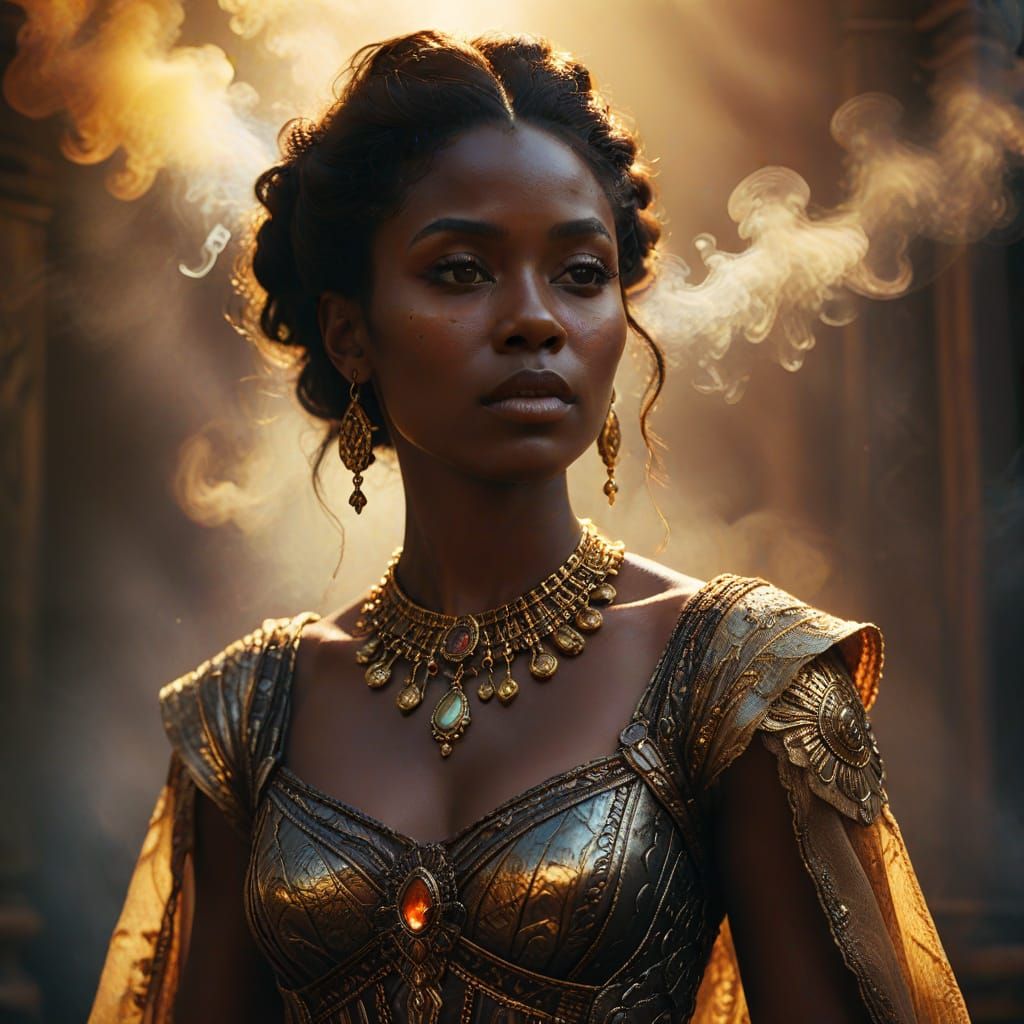 Woman in Golden Light, Inspired by Romanticism