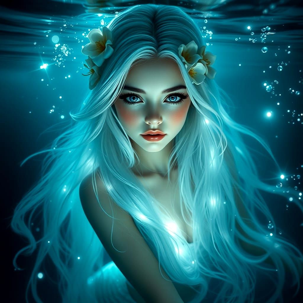 Azure Ocean Mermaid Goddess