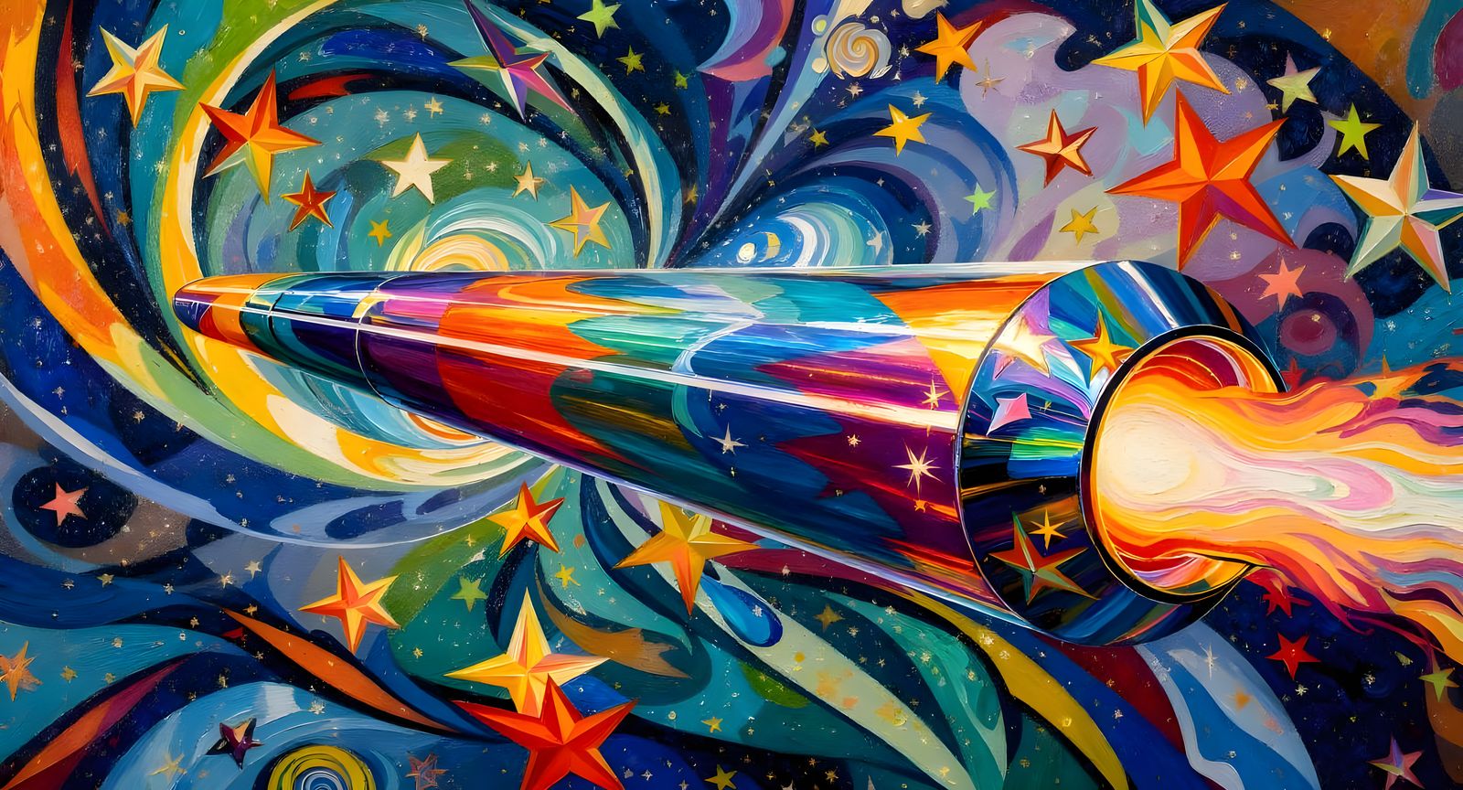 Multi-Colored Stars with Vibrant Gradients